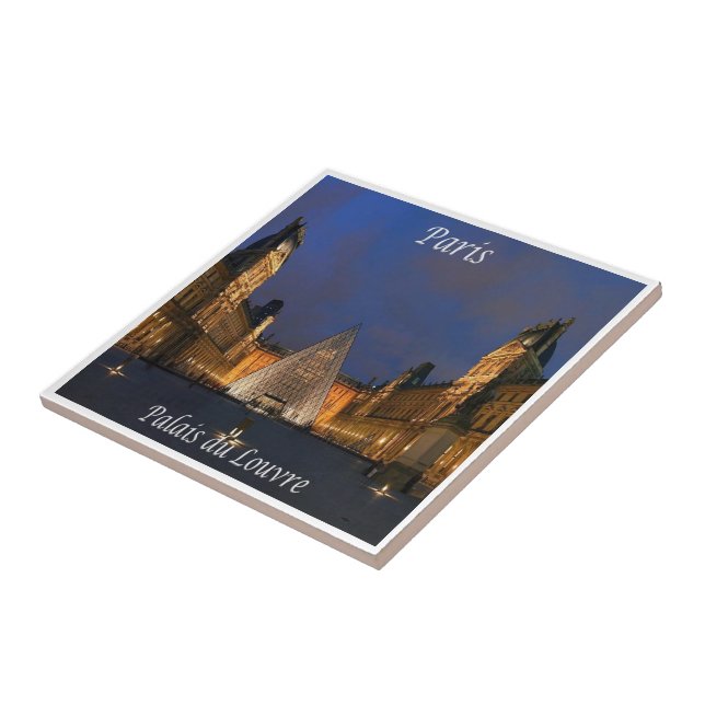 zFR052 PARIS, Louvre Palace, Frankrike, Kakelplatta (Sidan)