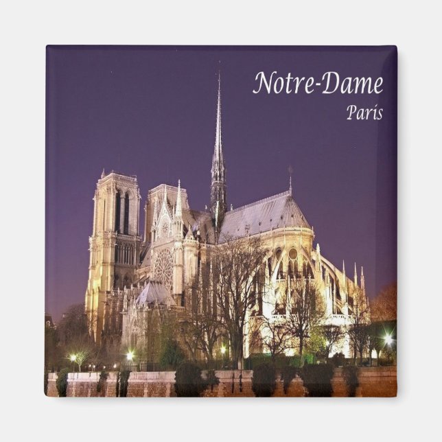 zFR055 NOTRE-DAME, Paris, Frankrike, Fridge Magnet (Framsidan)