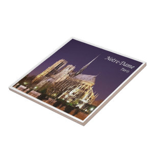 zFR055 NOTRE-DAME, Paris, Frankrike, Kakelplatta