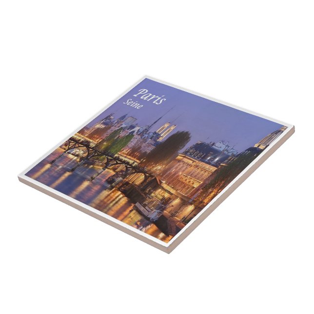 zFR056 PARIS och Seine, Frankrike, Kakelplatta (Sidan)