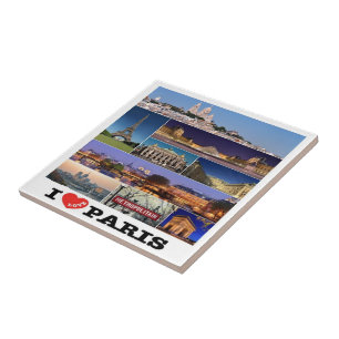 zFR057 PARIS "I Kärlek", Frankrike, Kakelplatta