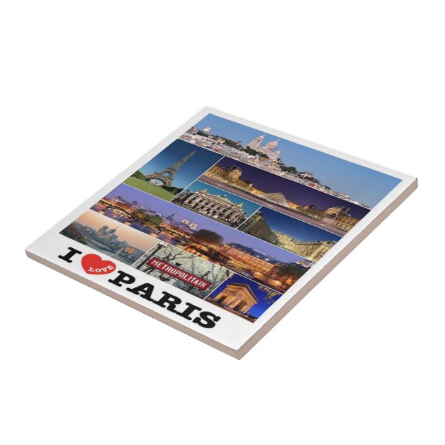 zFR057 PARIS "I Kärlek", Frankrike, Kakelplatta (Sidan)