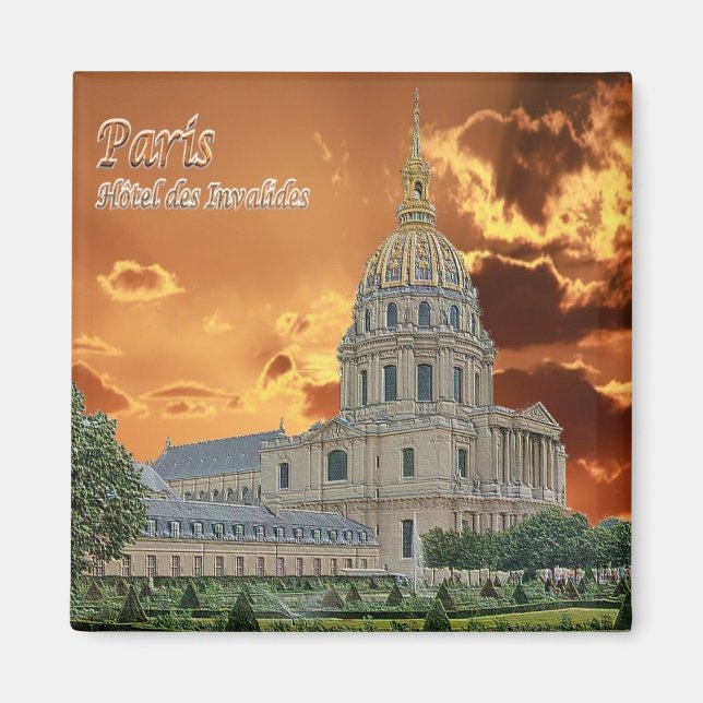 zFR058 PARIS Hôtel des Invalides, Frankrike, Fridg Magnet (Framsidan)