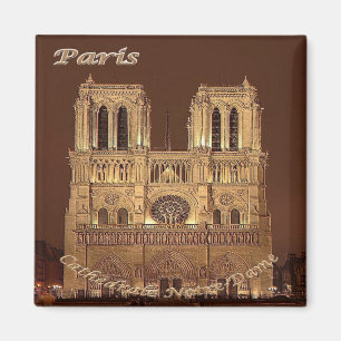 zFR061 NOTRE DAME Paris, Frankrike, Fridge Magnet