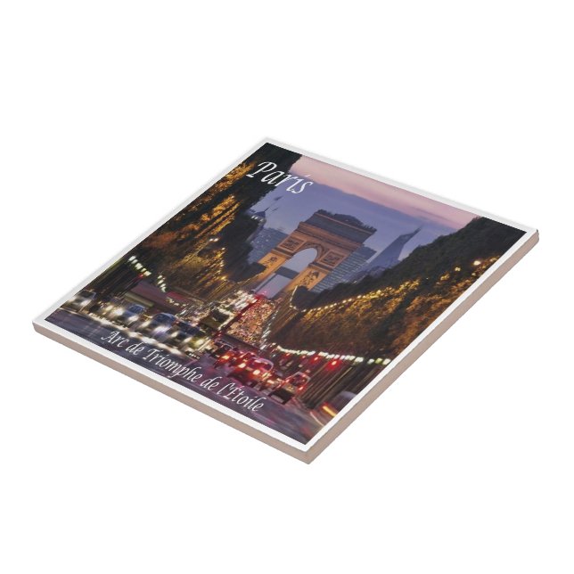 zFR064 ARC DE TRIOMPHE, Paris, Frankrike, Kakelplatta (Sidan)