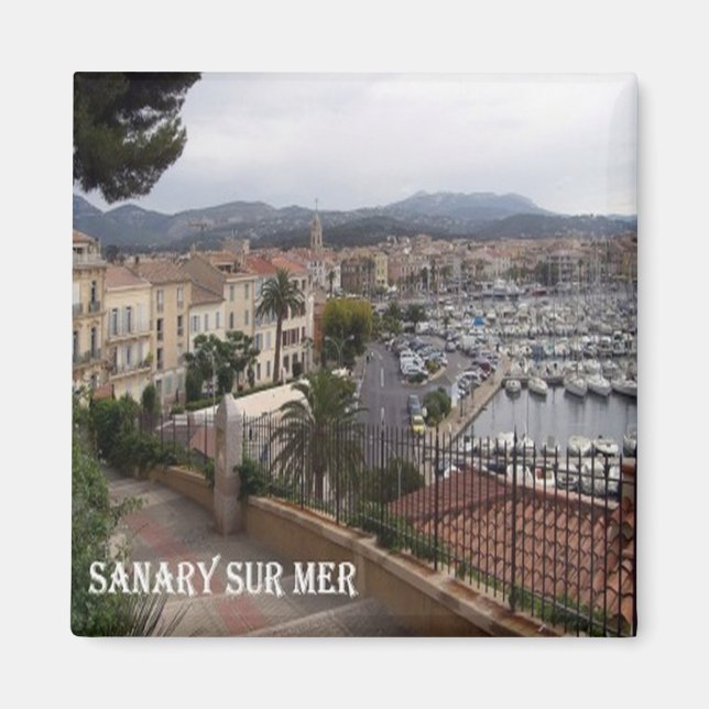 zFR070 SANARY-SUR-MER, Fransk Riviera, Fridge Magnet (Framsidan)