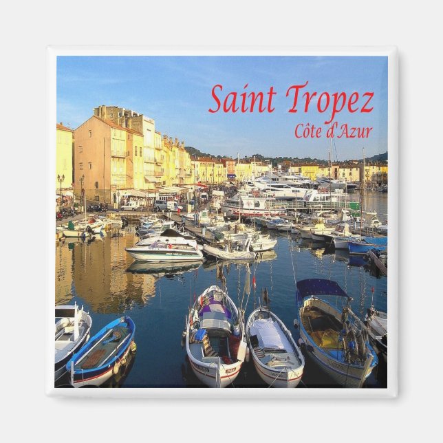 zFR078 SAINT TROPEZ Fransk Riviera, Frankrike, Fri Magnet (Framsidan)