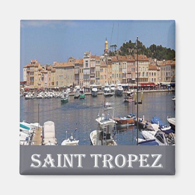 zFR079 SAINT TROPEZ, Fransk Riviera, Fridge Magnet (Framsidan)