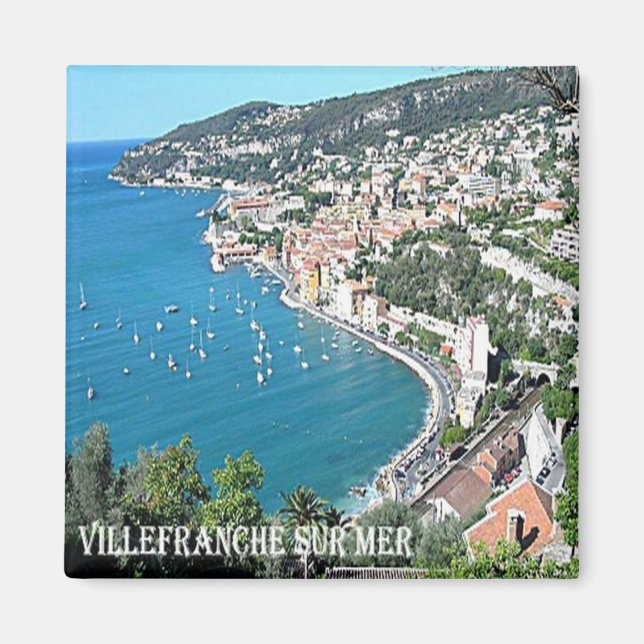 zFR083 VILLEFRANCHE SOR MER Fransk Riviera, Fridge Magnet (Framsidan)