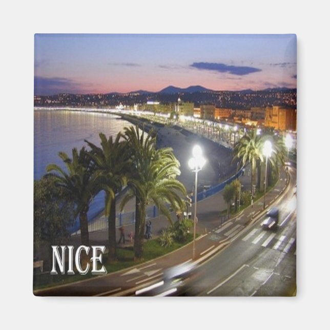 zFR085 NICE NIZZA Fransk Riviera, Frankrike, Fridg Magnet (Framsidan)