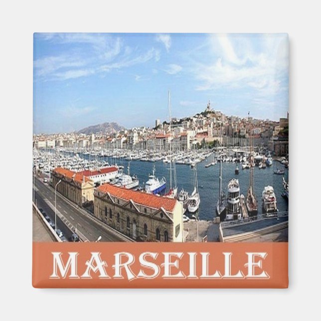 zFR087 MARSEILLE MARS, Fransk Riviera, Fridge Magnet (Framsidan)