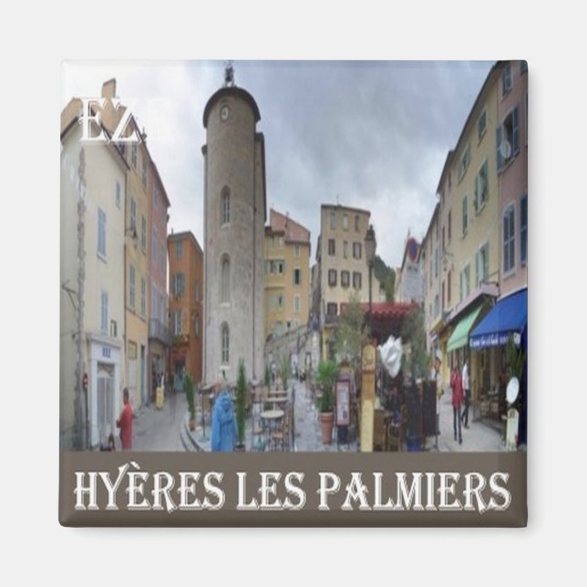 zFR095 HYÈRES LES PALMIERS, Fransk Riviera, Fridge Magnet (Framsidan)