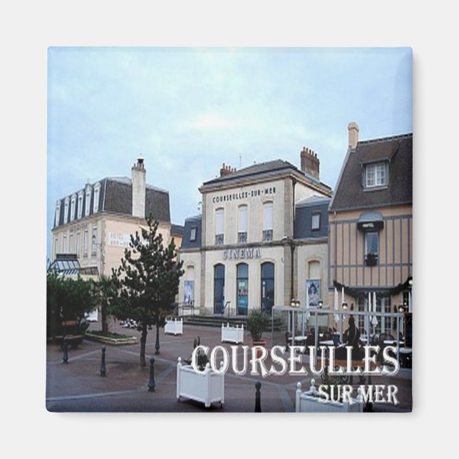 zFR098 COURSEULLES SOR MER, Fransk Riviera, Fridge Magnet (Framsidan)