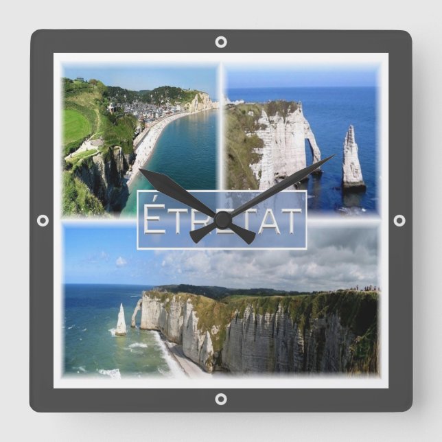 zFR101 ETRETAT Normany Fyrkantig Klocka (Framsida)