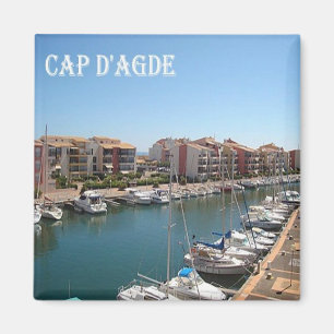 zFR103 CAP D'AGDE Fransk Riviera, Frankrike, Fridg Magnet