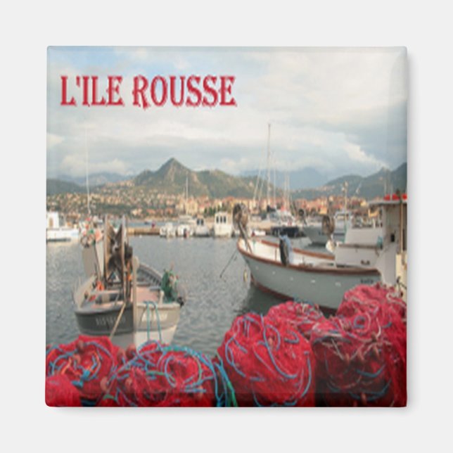 zFR114 L'ILE ROUSSE Korsika, Fridge Magnet (Framsidan)