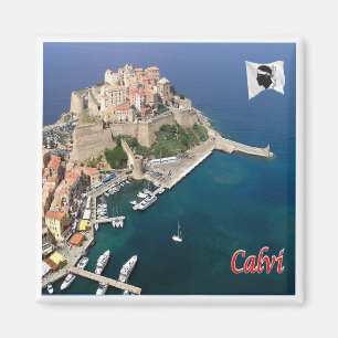 zFR121 CALVI panorama, Korsika, Fridge Magnet