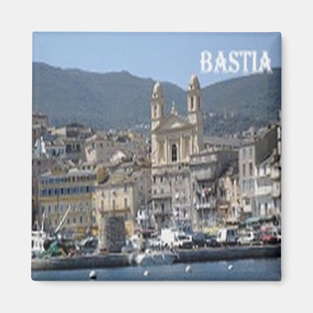 zFR125 BASTIA panorama, Korsika, Fridge Magnet (Framsidan)