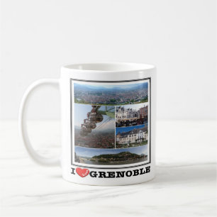 zFR132 GRENOBLE I Kärlek, Frankrike, Kaffe Mugg