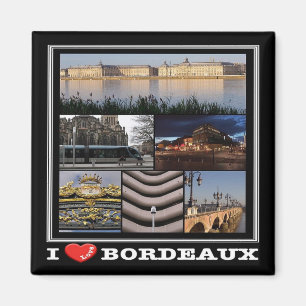 zFR135 BORDEAUX "I Kärlek", Frankrike, Fridge Magnet