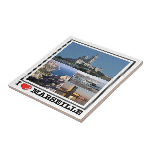 zFR139 MARSEILLE "I Kärlek", Frankrike, Kakelplatta