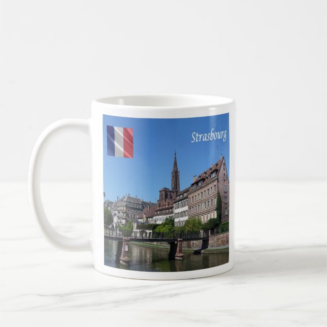 zFR142 STRASBOURG, Frankrike Kaffemugg (Vänster)