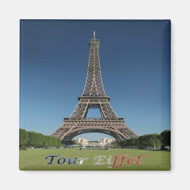 zFR150 EIFFEL TORN, Paris, Frankrike, Fridge Magnet (Framsidan)