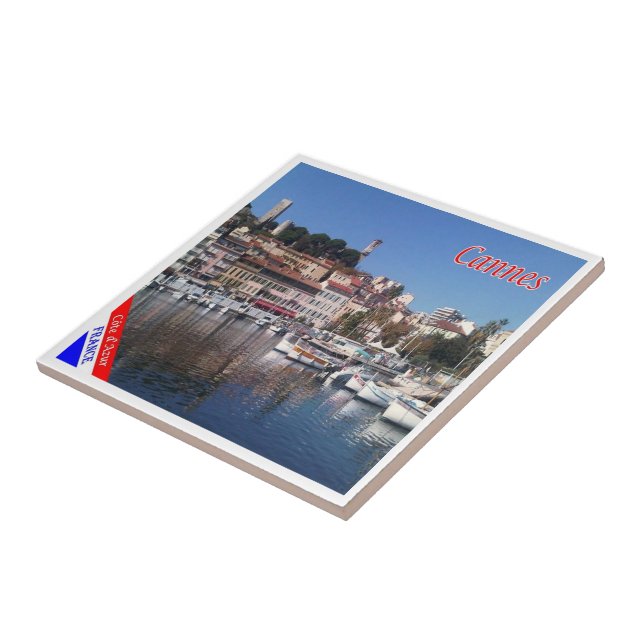 zFR151 CANNES, Fransk Riviera, Frankrike, Kakelplatta (Sidan)