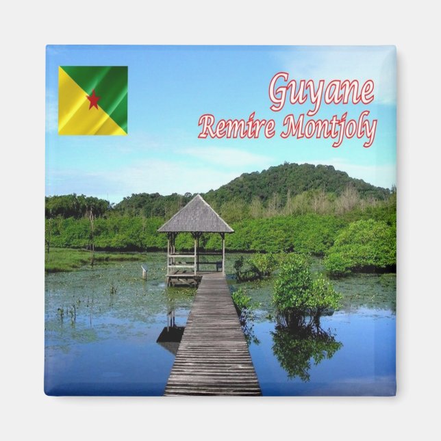 zGF007 REMIRE MONTJOLY, Fransk Guyana, Fridge Magnet (Framsidan)