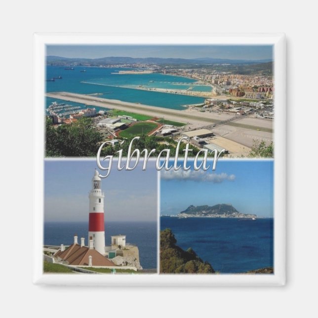 zGI003 GIBRALTAR The Lighthouse, Europa, Fridge Magnet (Framsidan)