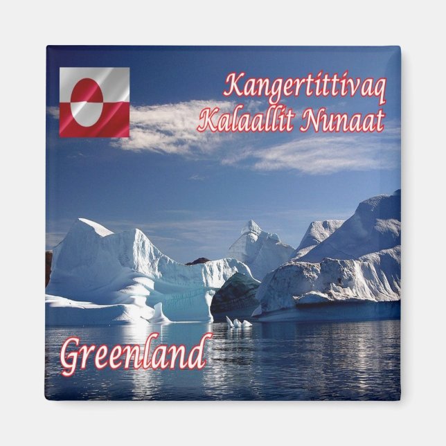 zGL006 SCORESBY SUND, Iceberg, Grönland, Fridge Magnet (Framsidan)