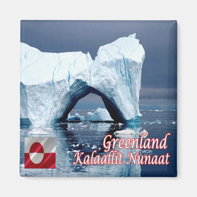zGL007 KALAALLIT NUNAAT, Grönland, Fridge Magnet (Framsidan)