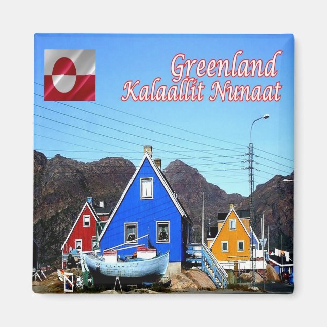 zGL008 KALAALLIT NUNAAT, Grönland, Fridge Magnet (Framsidan)