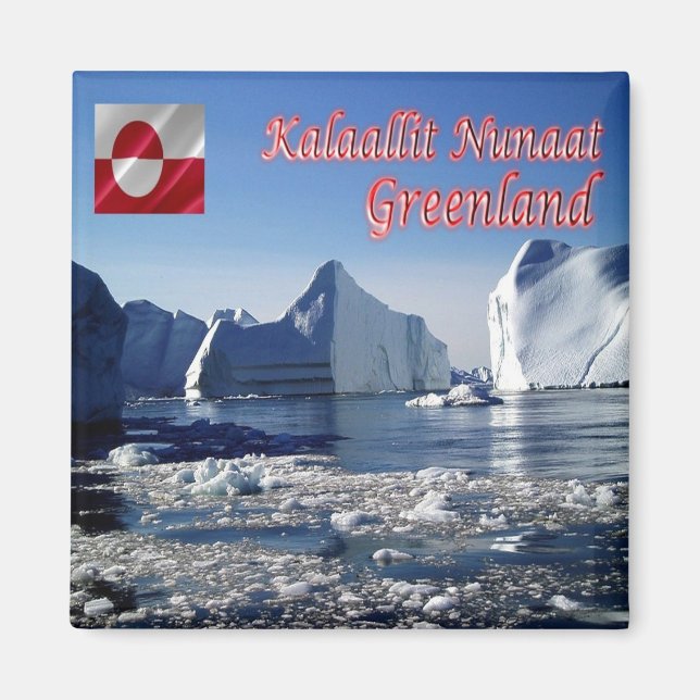 zGL010 GREENLAND, Icebergs, Fridge Magnet (Framsidan)