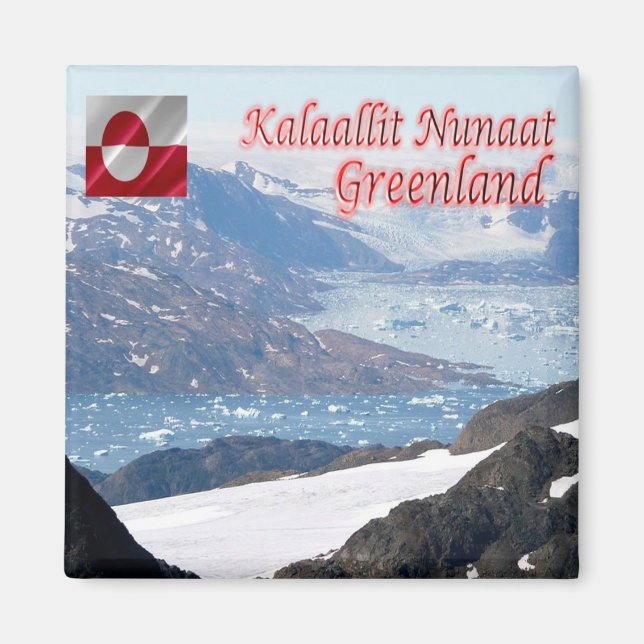 zGL011 GREENLAND, Nuuk Bay, Kalaallit Nunaat Magnet (Framsidan)