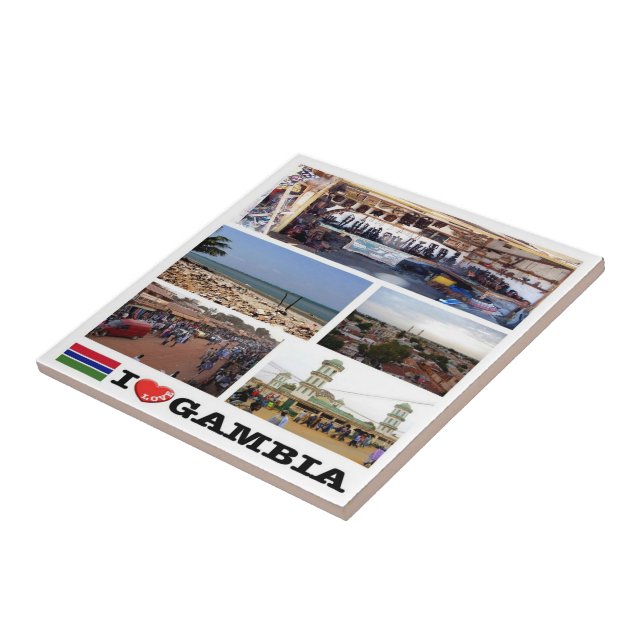 zGM010 GAMBIA I Kärlek, Mosaic, Afrika Kakelplatta (Sidan)