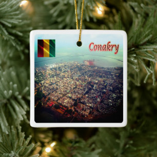 zGN003 CONAKRY, Guinea, Afrika Julgransprydnad Keramik