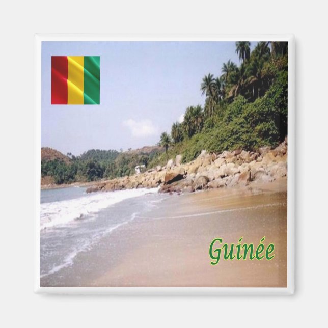 zGN008 GUINEA, guvernörens strand, Afrika, Fridge Magnet (Framsidan)