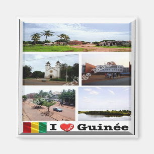 zGN010 GUINEA I Kärlek, Mosaic, Afrika, Fridge Magnet