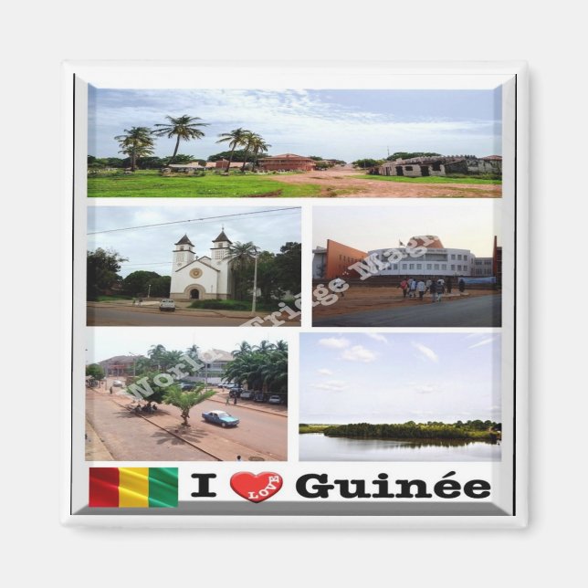 zGN010 GUINEA I Kärlek, Mosaic, Afrika, Fridge Magnet (Framsidan)