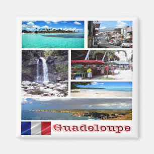 zGP003-mosaik av GUADELOUPE, Karibien, Fridge Magnet