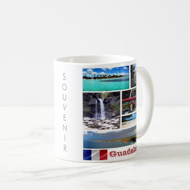 zGP003 mosaik of GUADELOUPE, Karibien, Kaffemugg (Framsida höger)
