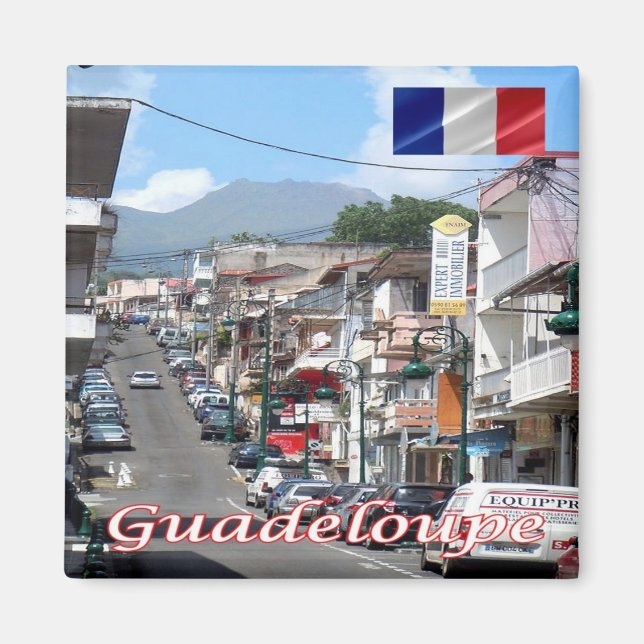zGP006 GUADELOUPE, Basse-Terre, Amerika, Fridge Magnet (Framsidan)