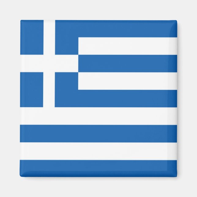 zGR001 Grekland - Flagga - Fridge Magnet (Framsidan)