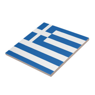 zGR001 Grekland, GREEK FLAGGA, Kakelplatta