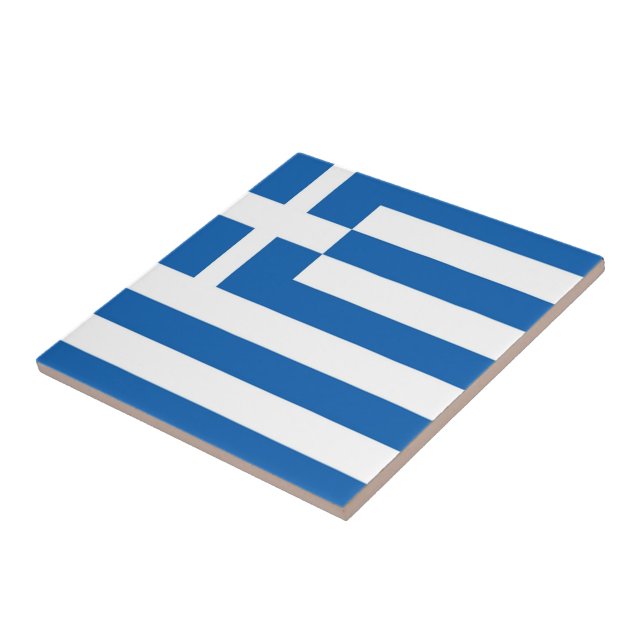 zGR001 Grekland, GREEK FLAGGA, Kakelplatta (Sidan)