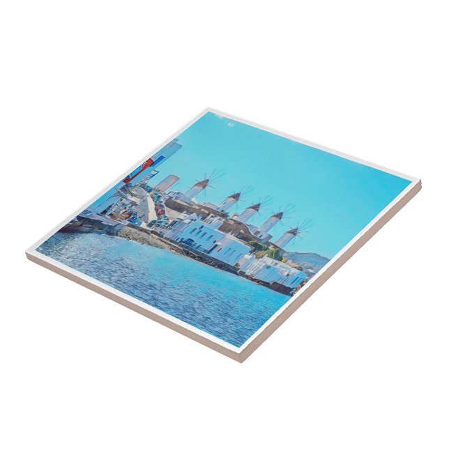 zGR017 MYKONOS - Sea View, Grekland Kakelplatta (Sidan)