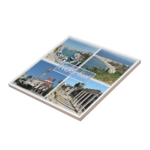 zGR020-mosaik av KOS, Grekland, Europa, Kakelplatta