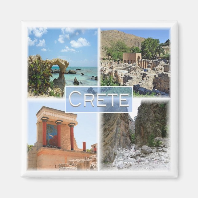 zGR021 potpourri of CRETE, Greece, Europe, Fridge Magnet (Framsidan)