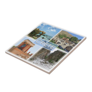 zGR021 potpourri of CRETE, Grekland, Europa. Kakelplatta